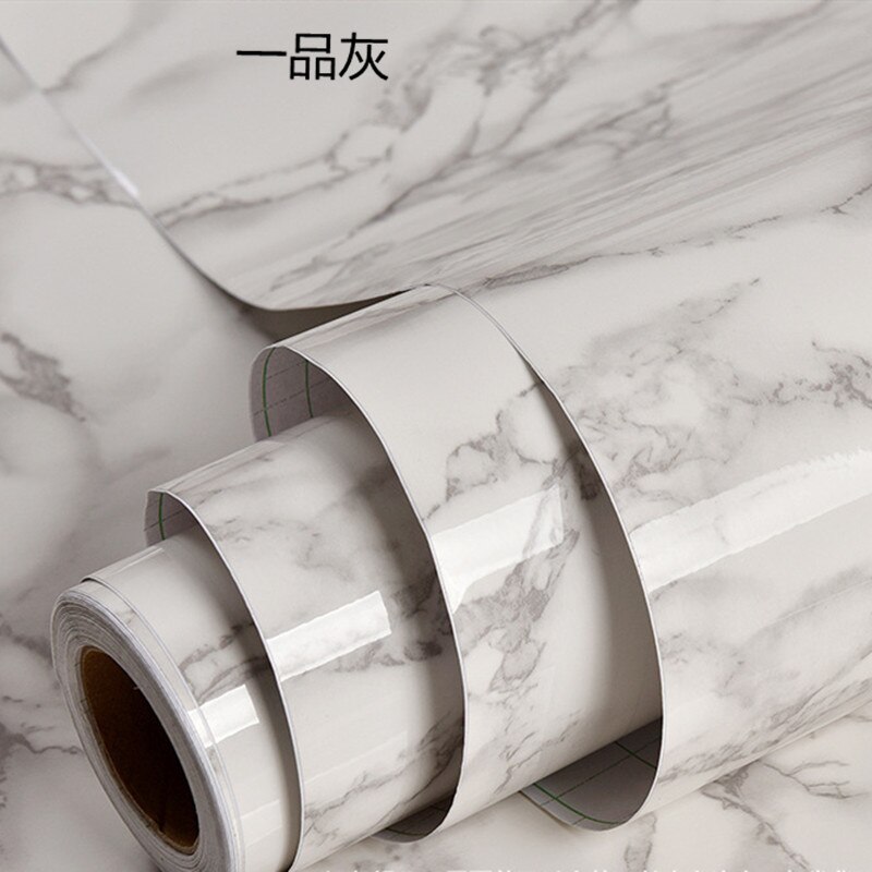 Marble Wall Sticker Waterproof PVC Self Adhesive Wallpaper Heat Resistant Kitchen Countertops Table Furniture Cupboard Wallpaper: 9433-B