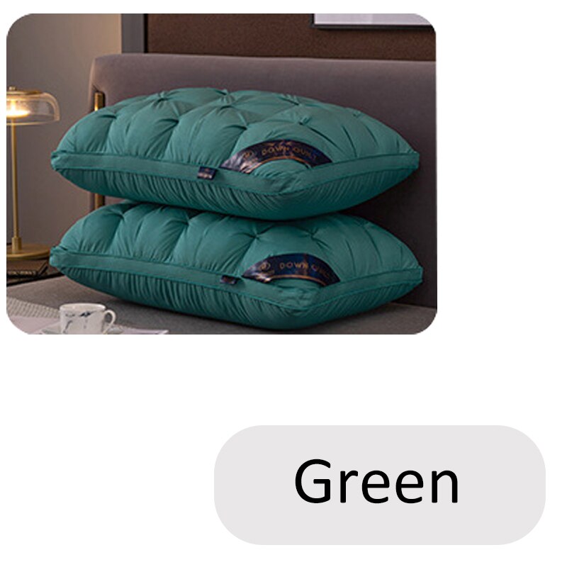 Große Kissen Kissen Hotel Fünf-stern Twisted Blume Kissen Einzel Kissen für Schlafzimmer für Schlaf 100% Baumwolle Abdeckung mit natürliche Fi: green / 1100g