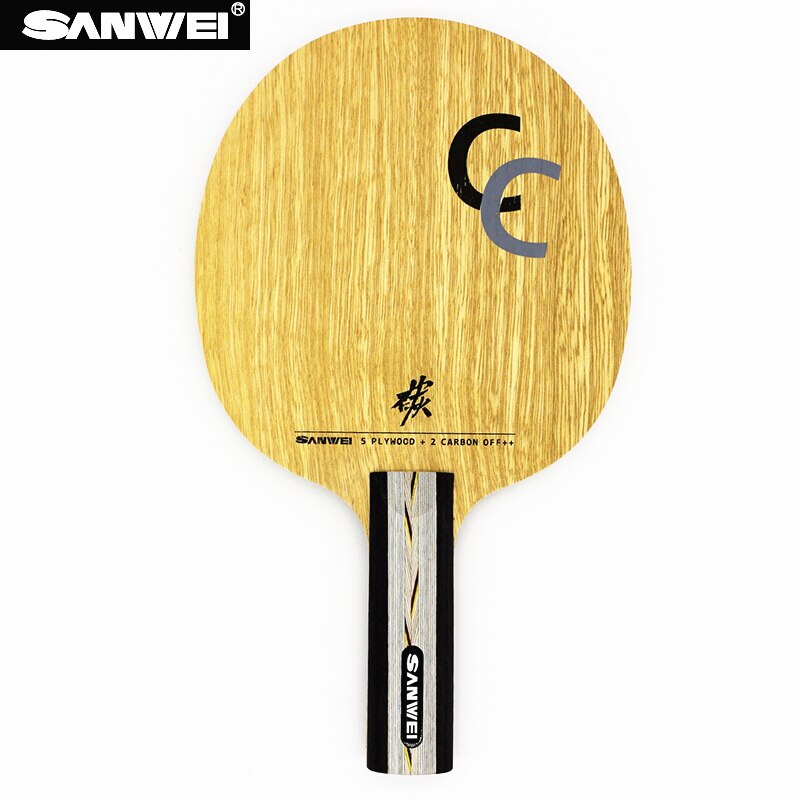 Sanwei Cc Tafeltennis Blade 5 Hout + 2 Carbon Off + + Training Zonder Doos Ping Pong Racket Bat Paddle tenis De Mesa: Straight handle ST