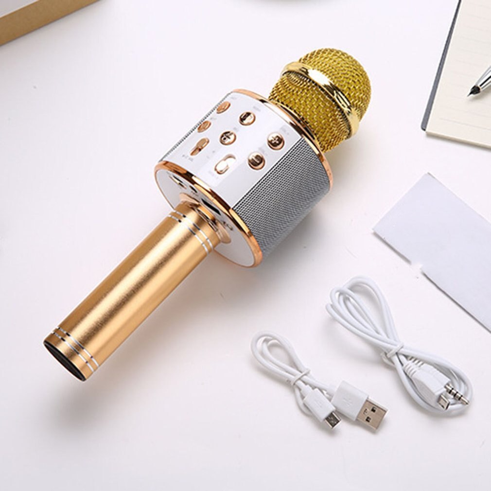 Bluetooth Wireless Microphone Speaker Handheld Microphone Karaoke Mic Music Player Singing Recorder KTV Microphone