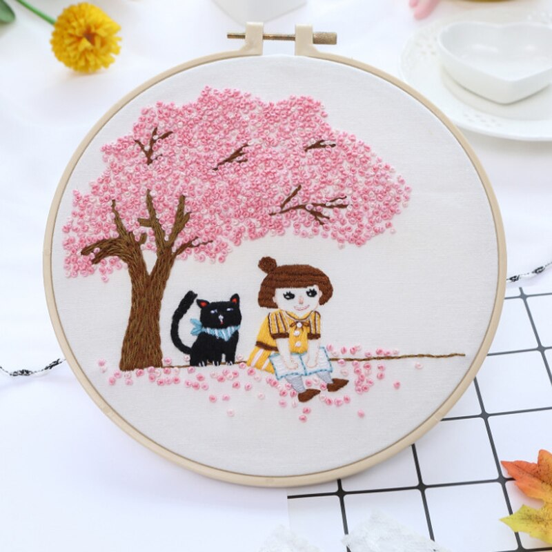 Grape Cluster Embroidery Kit DIY Needlework Houseplant Pattern Needlecraft for Beginner Cross Stitch Artcraft(Without Hoop): B