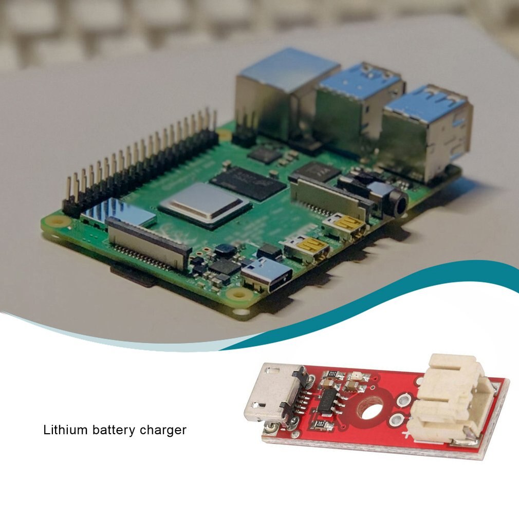 Lipo Charger Basic Micro-Usb 3.7V Lithium Battery Charger 500Ma Mcp73831T Chip Battery Connector Micro-Usb Connector