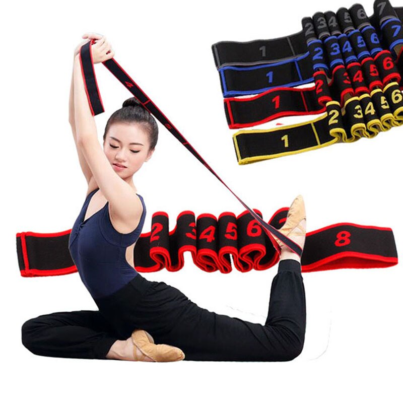yoga tøye ut motstandsbånd voksen høy elastisitet multi-segmentet belte yoga assistert strekk belte yoga Fitness produkter