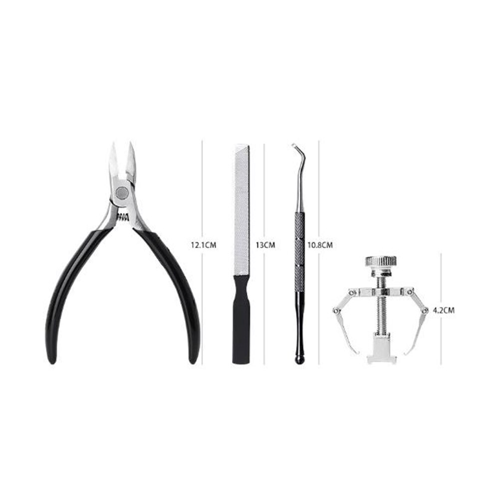 4Pcs/set Pedicure Tools Ingrown Toenail Tools Kit Nail Care Ingrown Toenail Removal Correction Clippers Foot Care