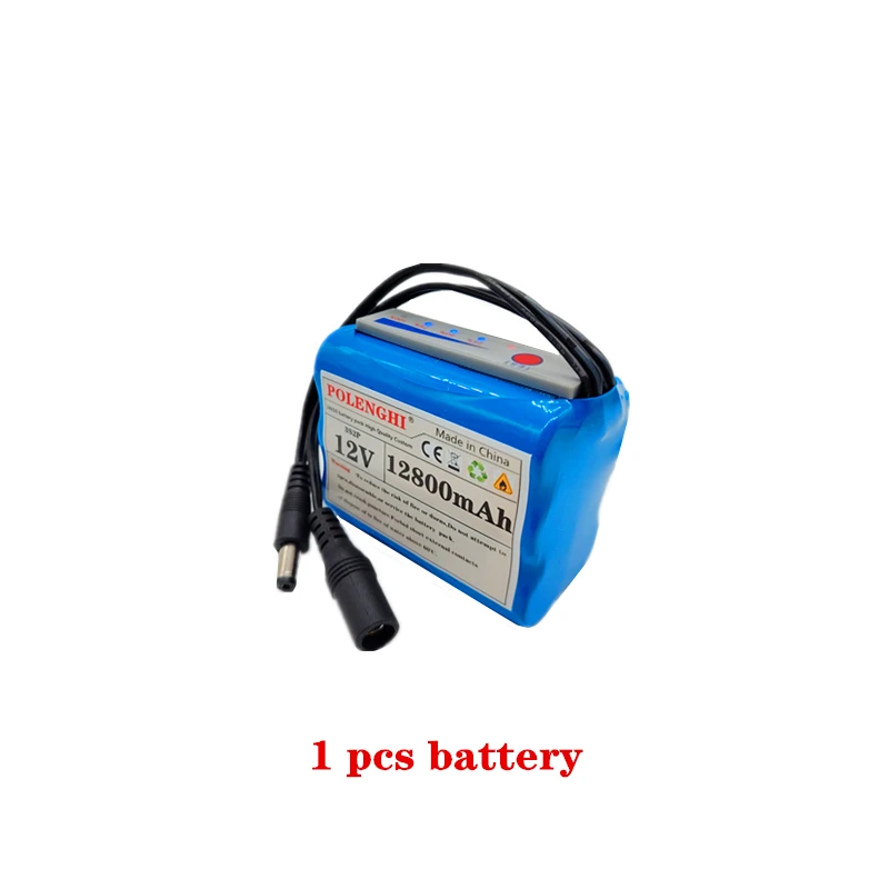 BMS 12.6V 12800mAh 3S2P 18650 Li-Ion Battery Pack with Power Indicator: Gold