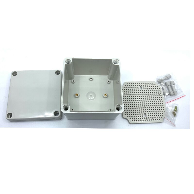 IP67 Waterdichte Plastic Abs Behuizing Voor Elektronica Met Montage Board Elektrische Transparante Cover Behuizing Junction Box Case: 125x125x75 grey