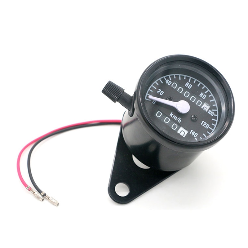 Odómetro Universal para motocicleta de 12V CC, velocímetro, tacómetro, ajuste de motocicleta, Vintage, escúter, Motor Retro, medidor negro