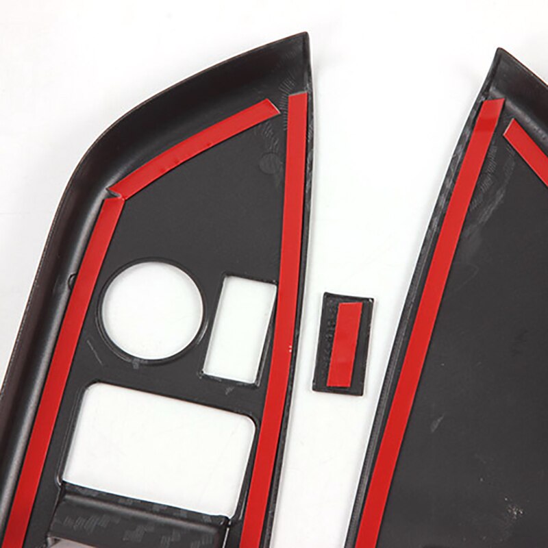 Voor Toyota Vios Auto Carbon Fibre Portierruit Lift Schakelaar Panel Cover Trim Accessoires