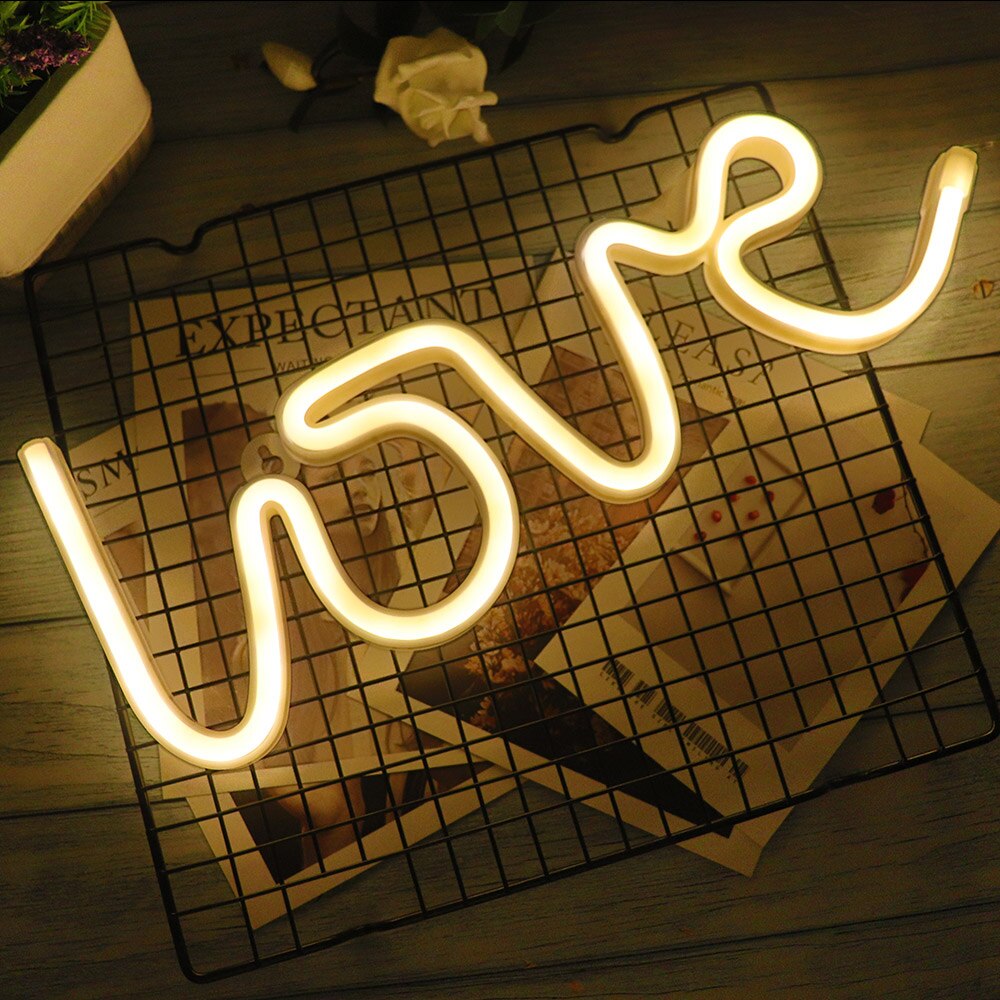Luzes de néon led de carregamento usb amor decorativo noite luz letras férias amor/520 sinal lâmpada para bar festa em casa: love a