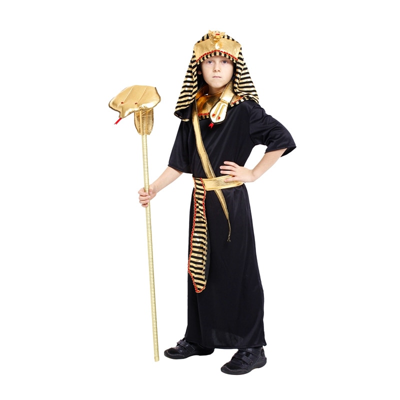 1 set Halloween Jongen Egyptische Farao Kostuum Kinderen Kostuum voor Jongens Kerst Party kostuum Kind