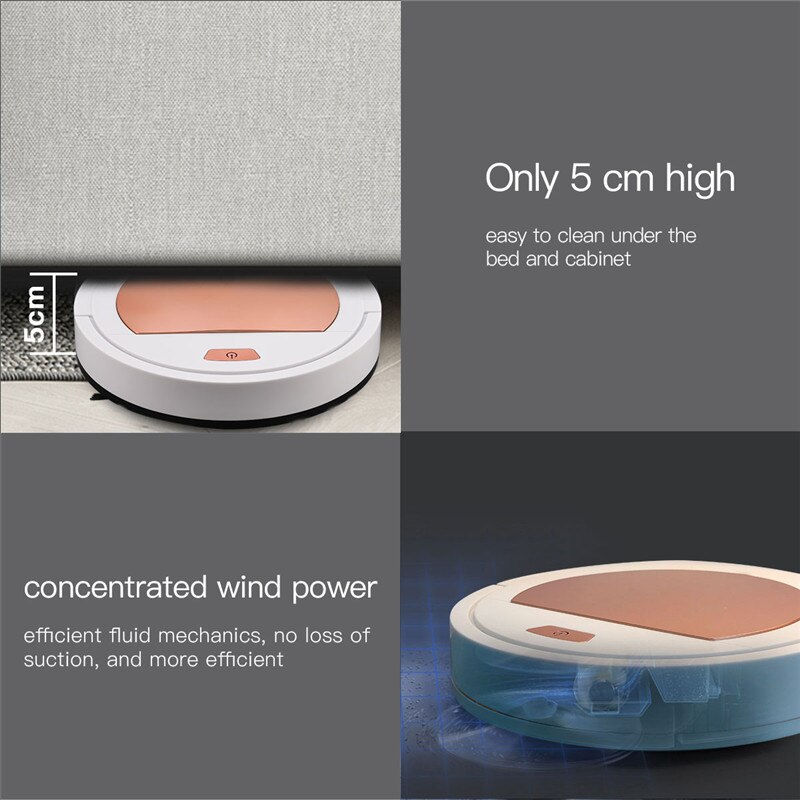 1800Pa Robot Vacuum Cleaner Automatic Movable Floor Sweeper Home Pet Hair Cleaning Rechargeable Intelligent Sweeping Machine 50