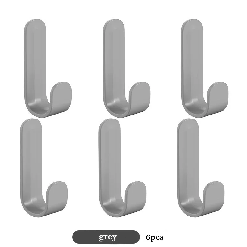 6 stuks zelfklevende enkele badjashaak muurhaken handdoekhaak deurhanger sleuteltas kapstok houder keuken badkamer accessoires: Licht Groen