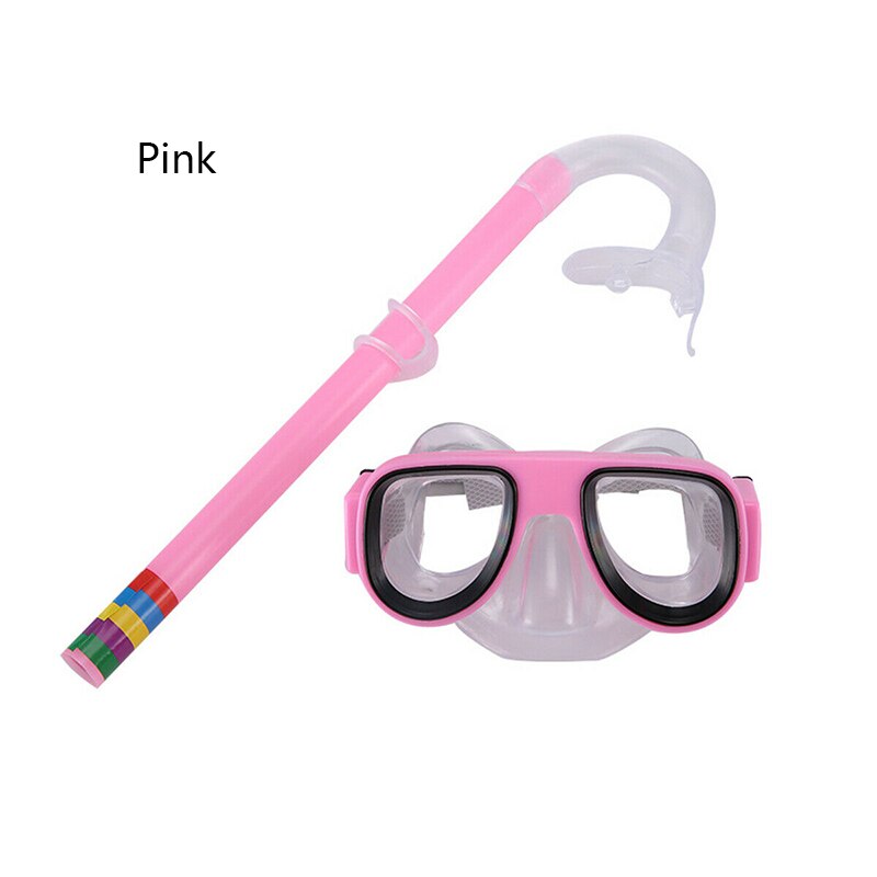 Kinderen Veilig Snorkelen Duikbril + Snorkel Set Pvc 5 Kleuren Scuba Zwemmen Set Water Sport Voor Kid 3-8 Jaar Oud: Roze