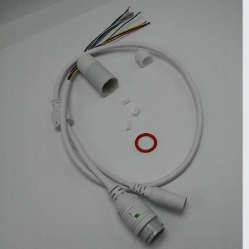 10PCS CCTV IP POE Network WiFi HD Camera PCB Module video power Weatherproof POE Cable RJ45 female & DC male White