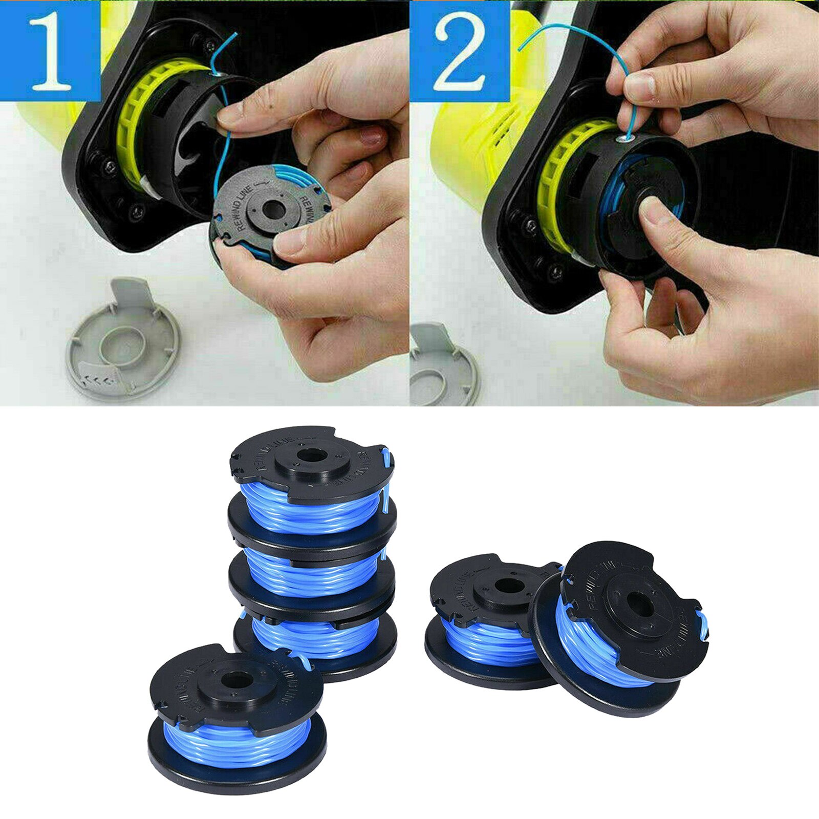 AC14RL3A String Trimmer Replacement Spool Line for Ryobi One+ 24V 18V 40V