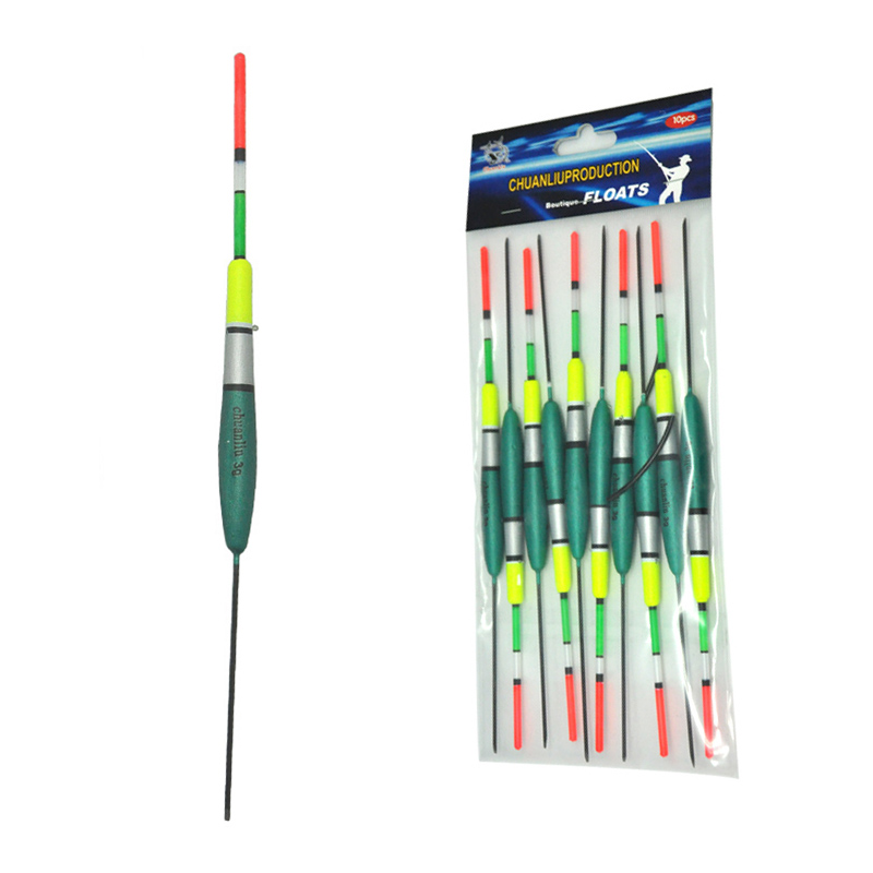Cibo 10 stk karpe fiskeflåd sæt bøje bobber stick til fiskegrej lodret 10# 3 g til karpe fiskegrej tilbehør
