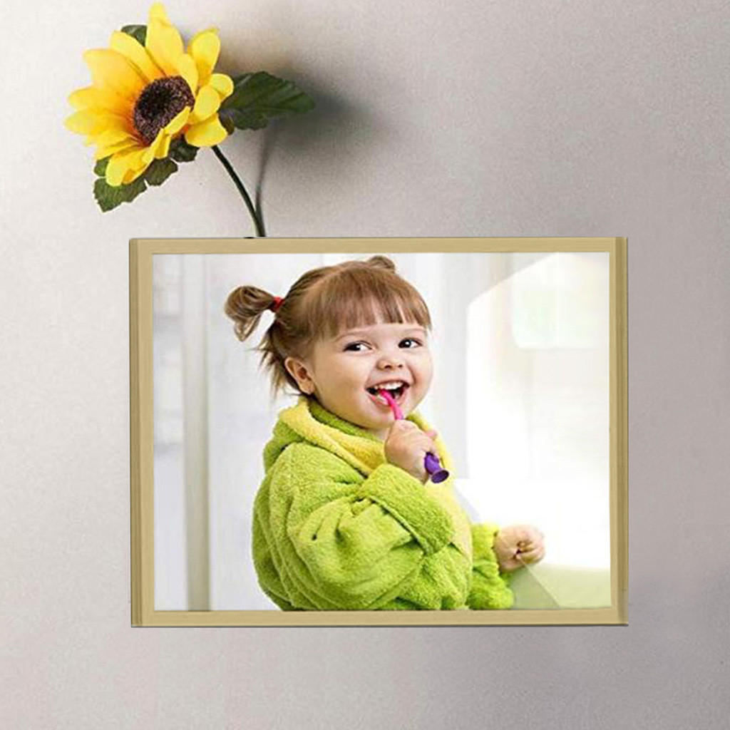 Magnetic Photo Frame Home A4 A3 Certificate Protection Cadre Poster Frames Refrigerator Wall Pictures Retrato Cover Document: Gold / A4