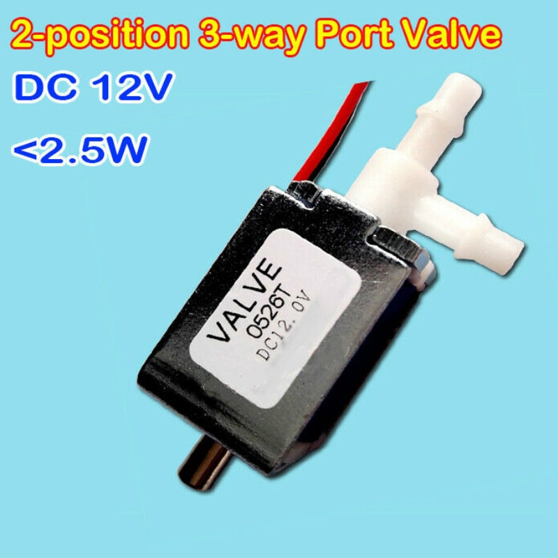 Dc 12v 2- position 3-- vejs portventil mikro lille lille mini elektrisk solenoid udsugningsventil switch to-position tre-vejs diy
