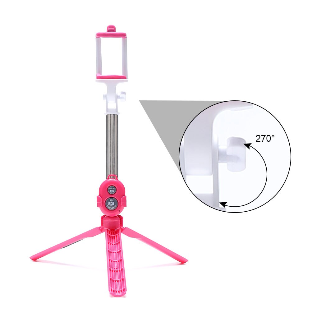 3 w 1 Bezprzewodowy Kijkek Selfie Bluetooth + Mini Statyw z Pilotem do Telefonu