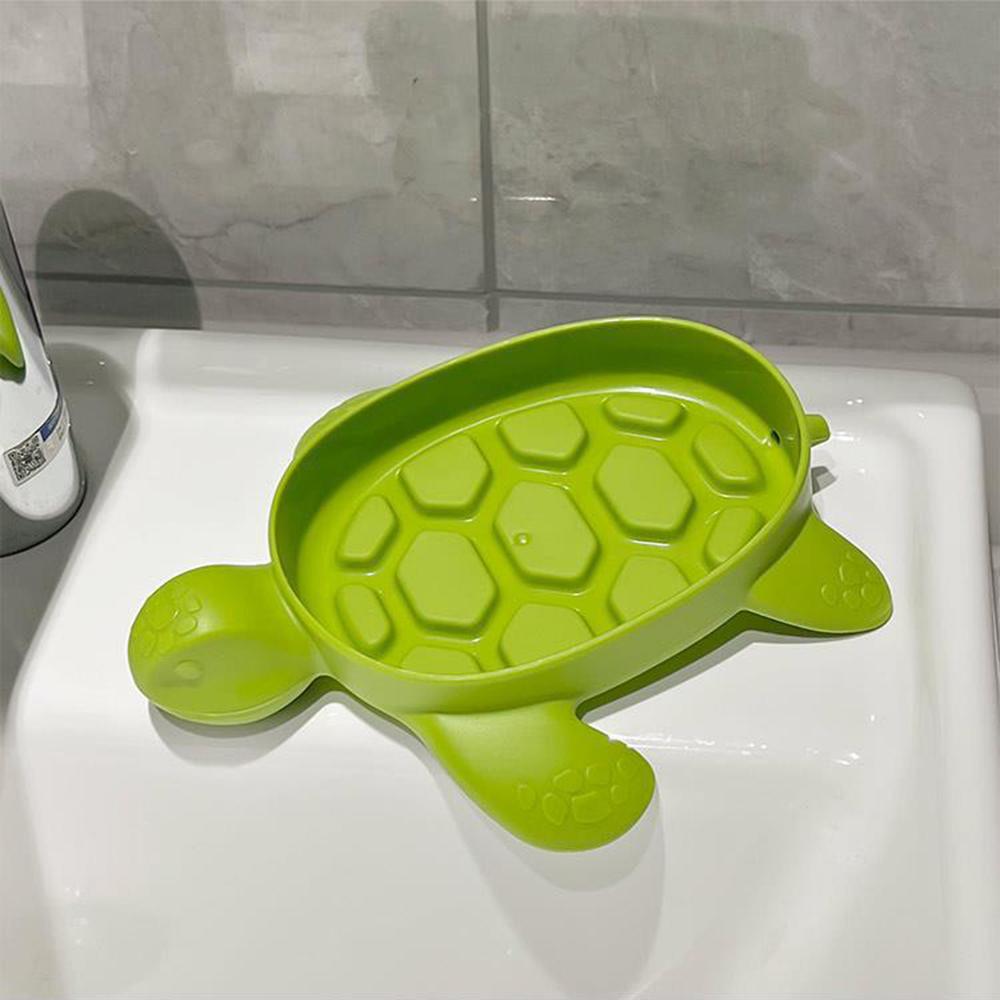 Seifenschale Drainable Schwamm Seife Bar Container Nette Katze-förmigen Kreative Wasser Ablauf Seife Tablett Waschen Schwamm Halfter Für Haushalt: Licht Grün