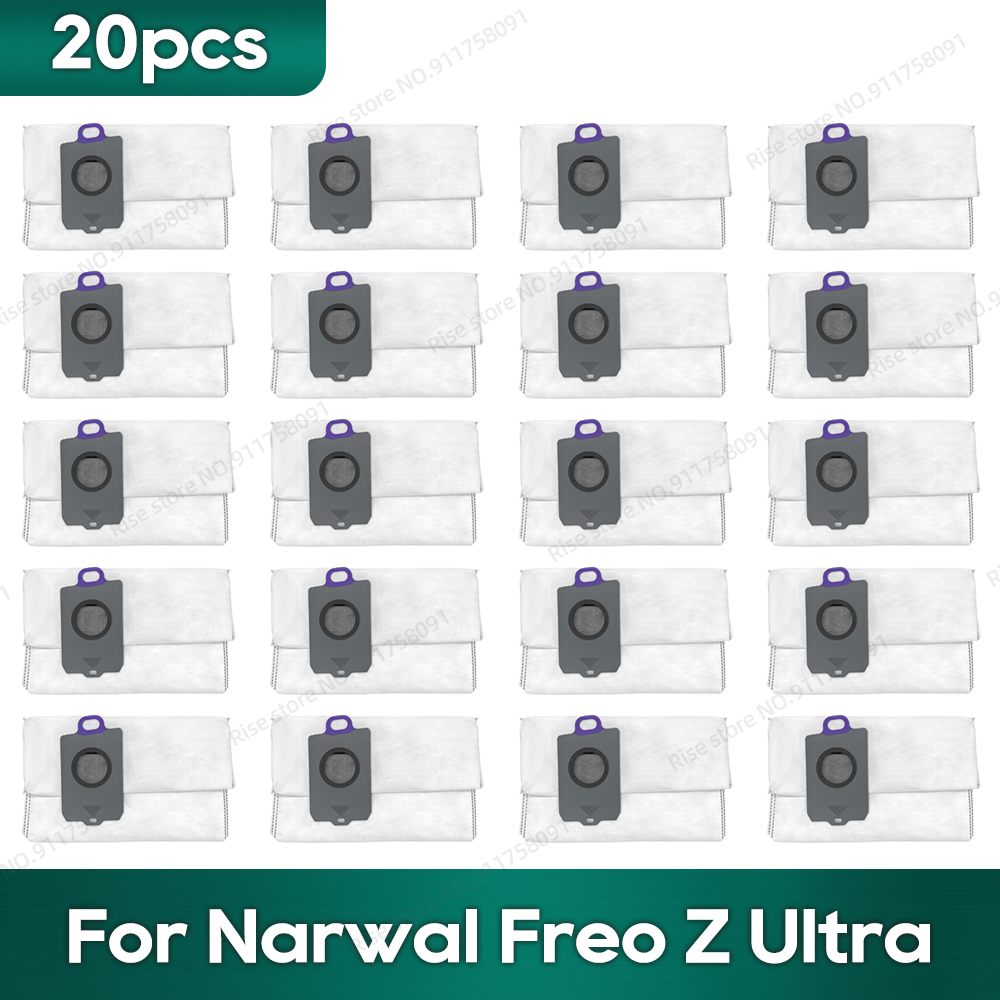 Compatible for Narwal Freo Z Ultra Robot Vacuum Accessories Main Side Brush Hepa Filter Mop Rag Dust Bag Replacement Parts: Chocolate