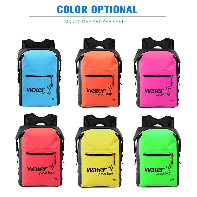 Sac à Dos étanche 25 L – Flottant, IPX7 – Pour Kayak, Rafting, Plage – Fermeture Enroulable, Bretelles Rembourrées
