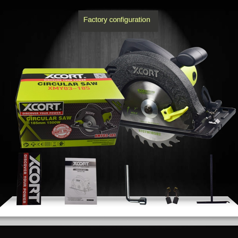 Electric Circular Saw 7 Inch High-Power Woodworking Electric Saw 185mm Multi-Function Electric Circular