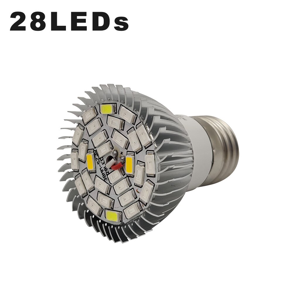 18LEDs 28LEDs Plant Growing Lamp Bulbs Growing Lights Full Spectrum Growth Lamps for Indoor Flower Potted Planting: 28LEDs Bulb
