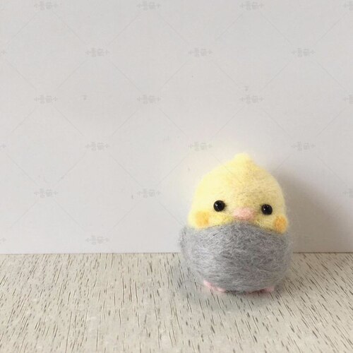 Cute Birds Wool Felt Craft DIY Non Finished Poked Set Handcraft Kit for Needle Material Pack: E