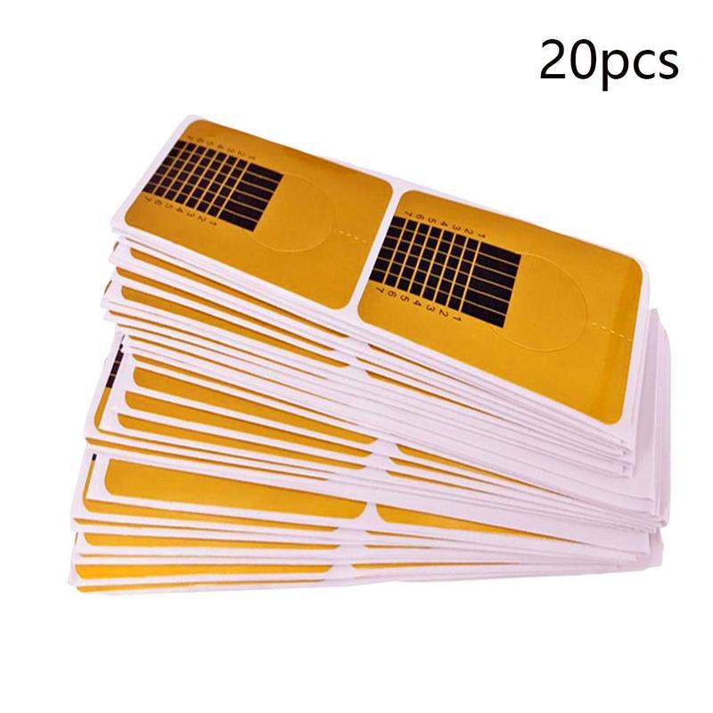 Professionele Nail Forms Sticker 10/20/40 Pcs Acryl Vorm Nagels Gel Extension Guide Curl Polish Art Nail curve Tips Z7B7: 20pcs