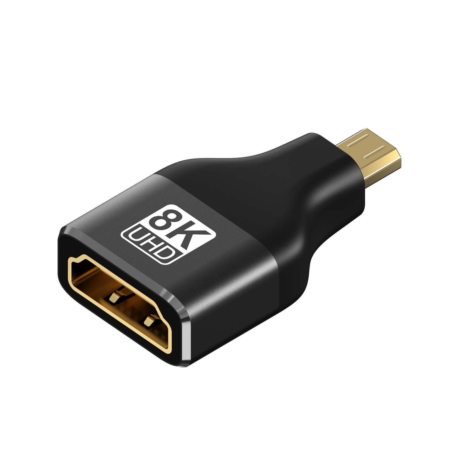 HDMI-koppeling 8K, HDMI 2.1 vrouw-vrouw connector HDMI-verlengadapter, ondersteuning 8K bij 60 Hz / 4K bij 120 Hz 120UHD, 3D, HDR: Goud