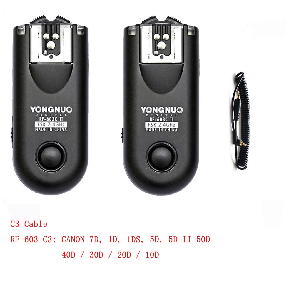 2 PCS Yongnuo RF-603 II RF603 II Wireless Flash Trigger Remote for Canon C1 C3: C3