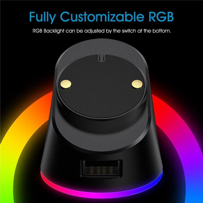 Metal rgb mus oplader dock til logitech magnetisk trådløs mus oplader g pro x superlight  g 403 502 703 903 hero pro wireles
