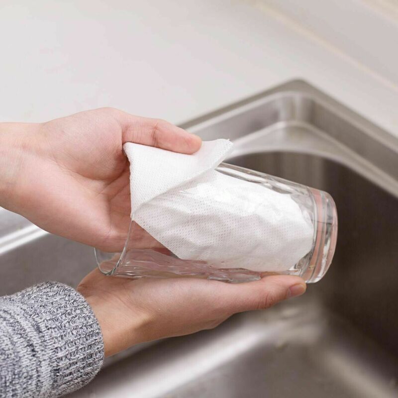 Family Paper Thick Kitchen Cleaning Paper Disposable Degreasing Paper Towels Non Woven Rag Washing Cleaning Tissue Dish Cloth