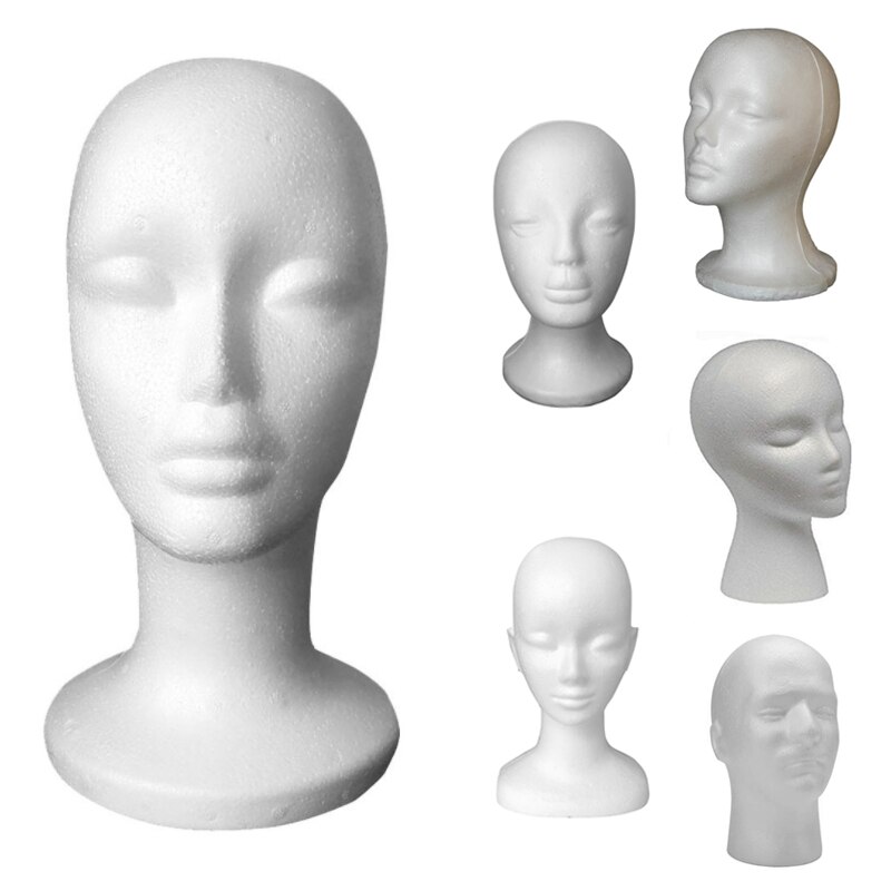 Foam Mannequin Head Hat And Wig Glasses Props Display Female Male Dummy Head Model Clothes Shop Adult Models Exhibition