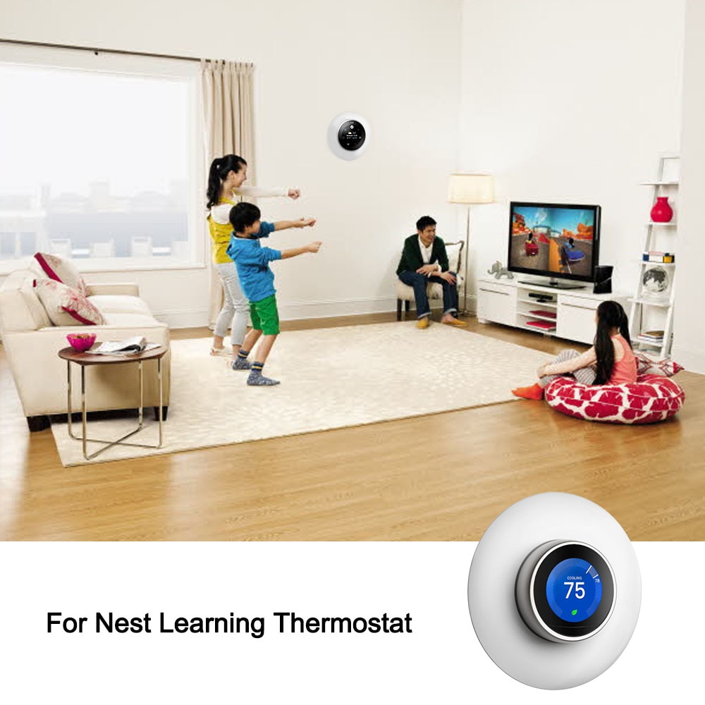 Wall Plate for Nest Learning Thermostat 3rd 2nd 1st Generation and Nest Thermostat E 3D Stereoscopic Round Cover Bracket Mount