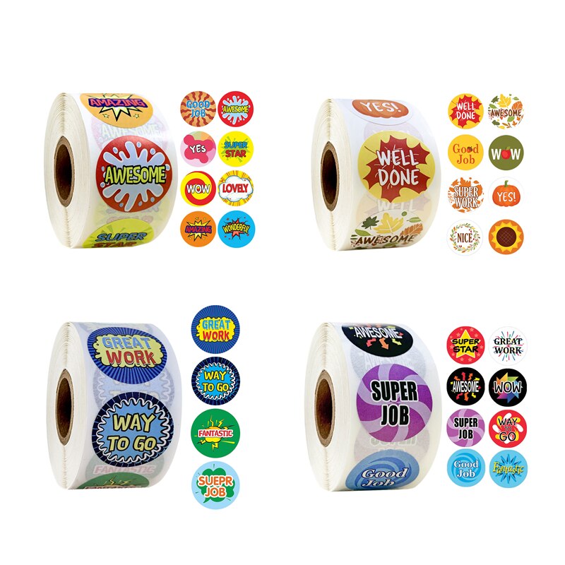 500pcs cute cartoon animals stickers journal scrapbooking teacher reward sticker for children stationery stickers Praise Labels
