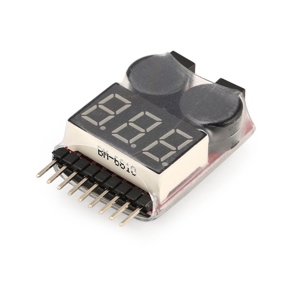 Lipo Battery Voltage Tester Volt Meter Indicator Checker Dual Speaker 2in1 1 S-8 S Combinatie Low Voltage Buzzer alarm