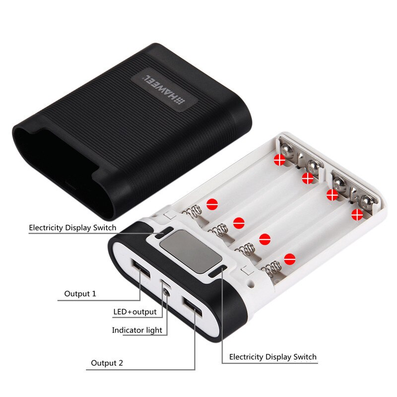 Universal 18650 batteri boks bærbar gør-det-selv usb mobil powerbank oplader pakke boks batteri taske power bank kit opbevaringsboks