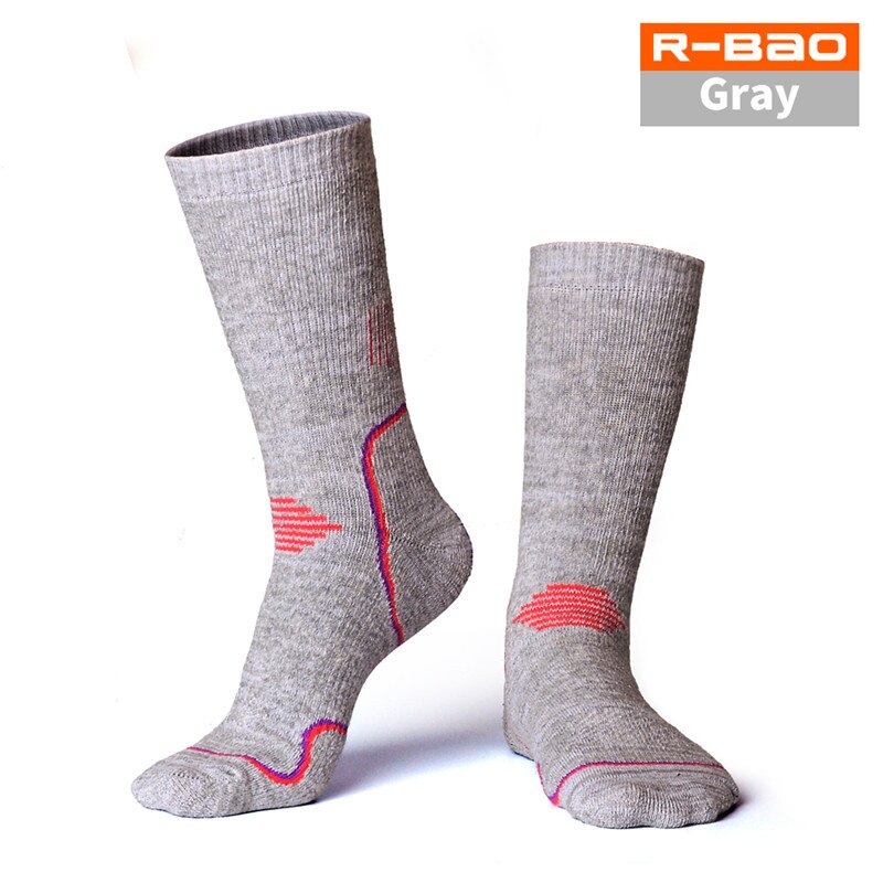 R-BAO Warm Sports Socks Men Thickening Alaska Terry Thermo Sock Skiing Outdoor Thermal Sock High Warmth Snow Hiking Sport: Army Green / L