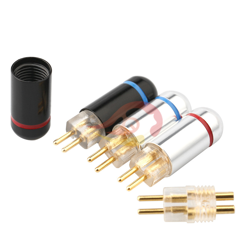 1 Paar Audio Connector Oortelefoon Adapter 2Pin Socket Jack Voor IE8 IE8I IE80 Diy Hifi Oortelefoon Audio Kabel 0.78 Mm metalen Plug Aansluiting