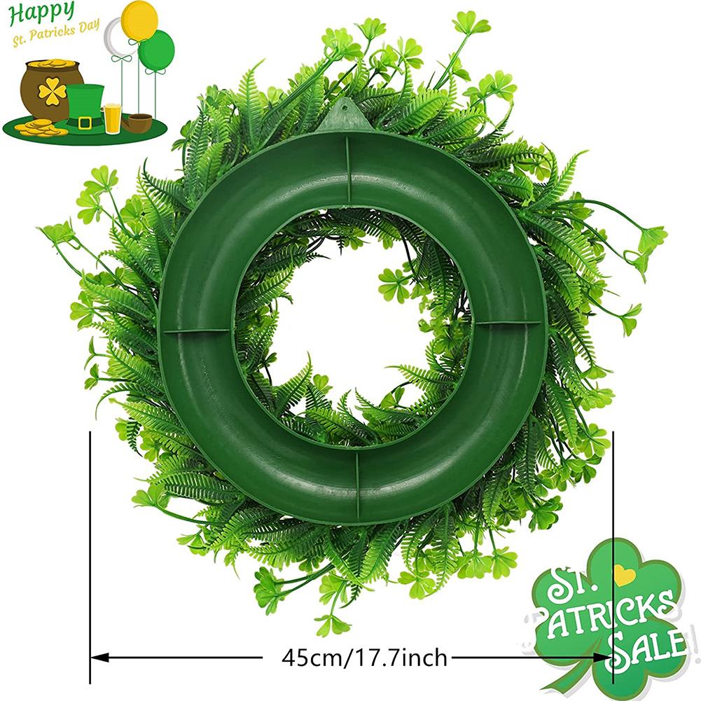 St Patrick S Day Shamrock Wreath Artificial L Vicedeal