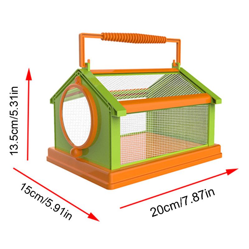 Terrario plegable portátil para exteriores, jaula para habitar insectos y mariposas, Visor de insectos