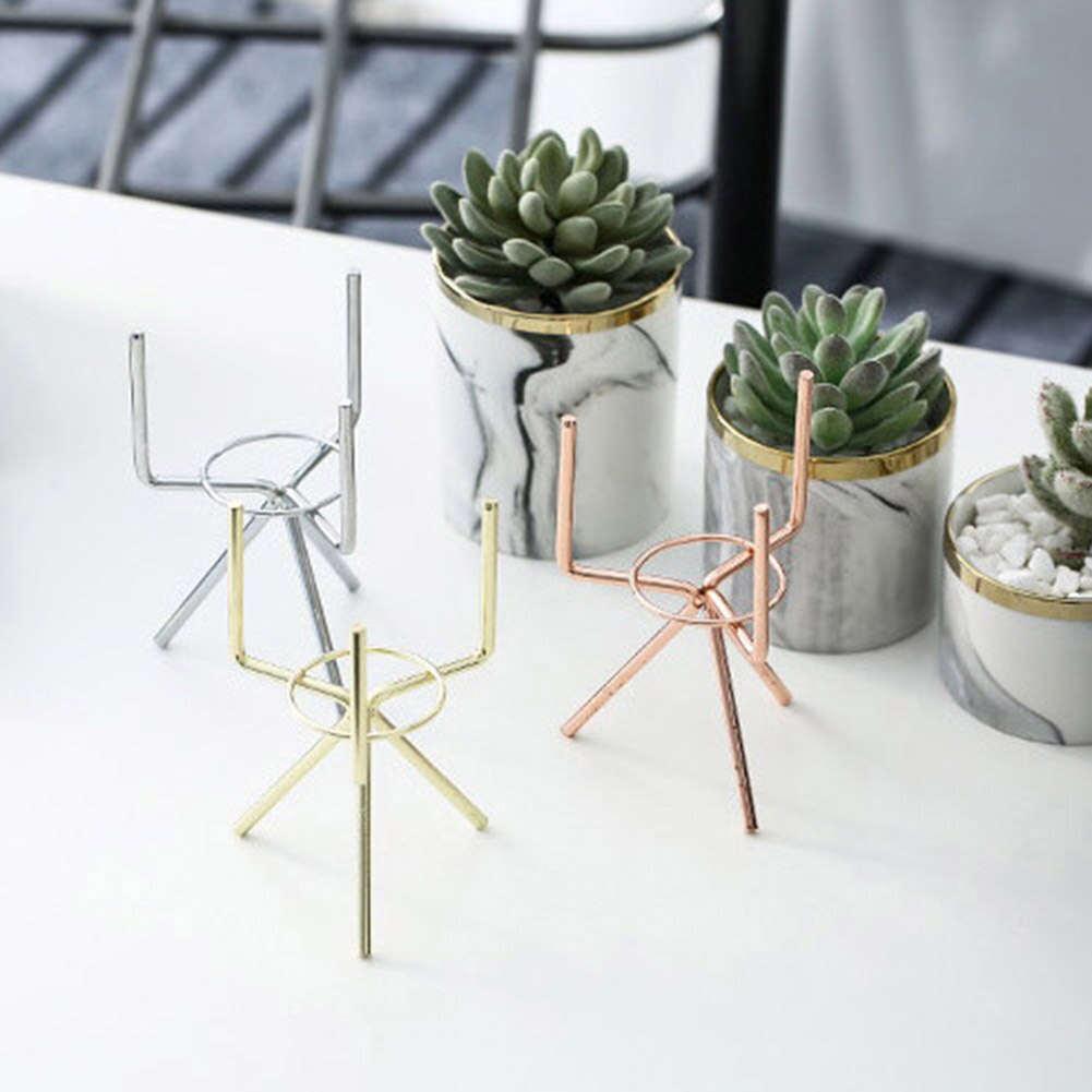 2 stk nordisk blomsterpotte metalstander havehavebeslag keramisk blomsterpotteholder kunst plantebeholder planter hjemmekontorindretning