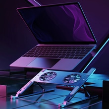 Faltbarer laptop- und tablet-ständer mit lüfter zur wärmeableitung für desktop-pcs, macbooks, airs und pros, notebooks, hp und dell