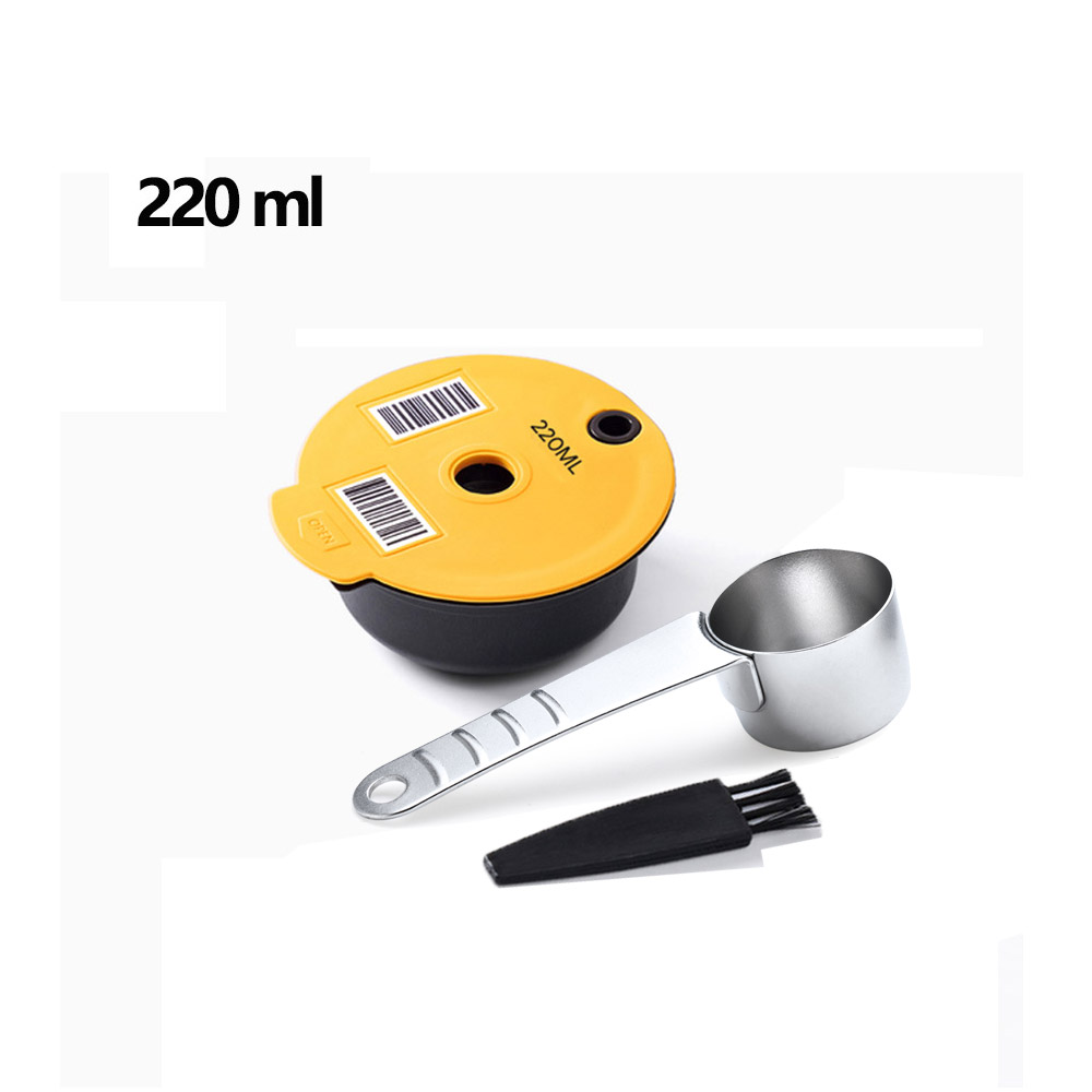 60/180200/220ML Reusable Coffee Capsule Pods for BOSCH-s Machine Tassimo Refillable Filter Pod Silicone Lid Replacement: Silver
