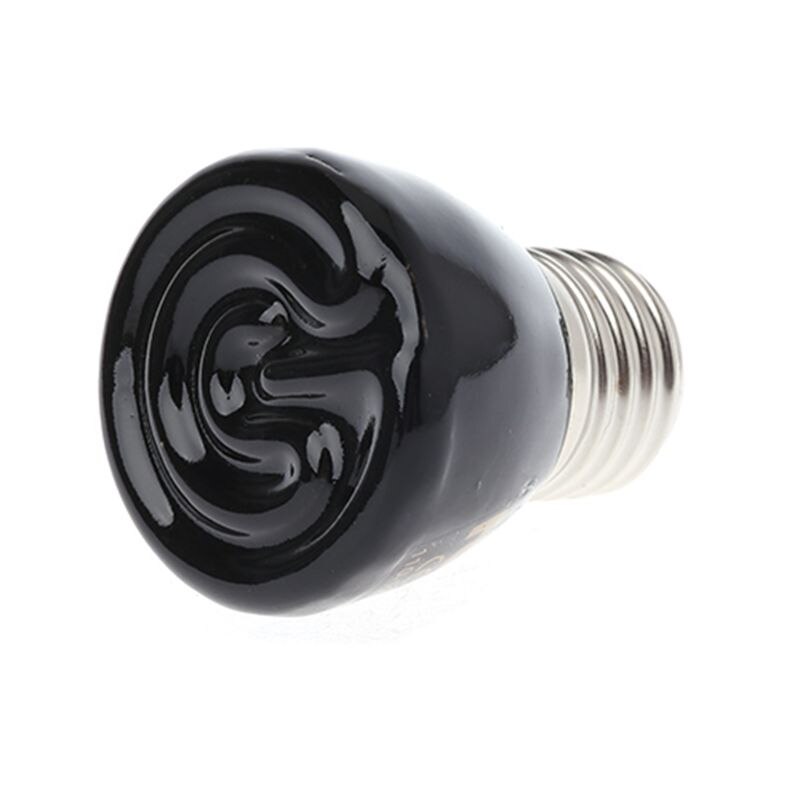 Luz de calefacción para mascotas, 25W, 50W, 75W, 100W, Mini lámpara de calor infrarroja de cerámica, Bombilla negra para incubadora de reptiles, 110 - 120 V