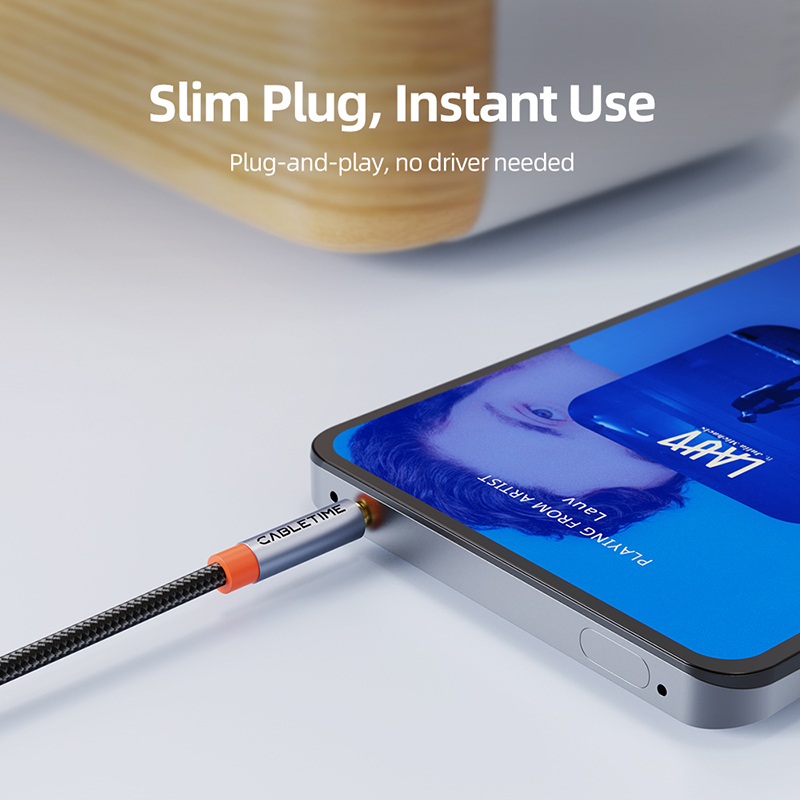 CABLETIME Przedłużacz Jacek 3.5 Aux Męnarty na Żeńnarty AUX audio robić Laptopa mini PC TV Xiaomi Huawei stereofoniczny 3.5 mm Jacek Słuchawki