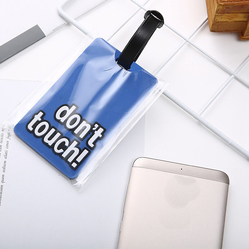 Moderno porta maletas con etiqueta táctil Dout, etiqueta de equipaje portátil, Gel de sílice para dirección de identificación, accesorios de viaje para equipaje