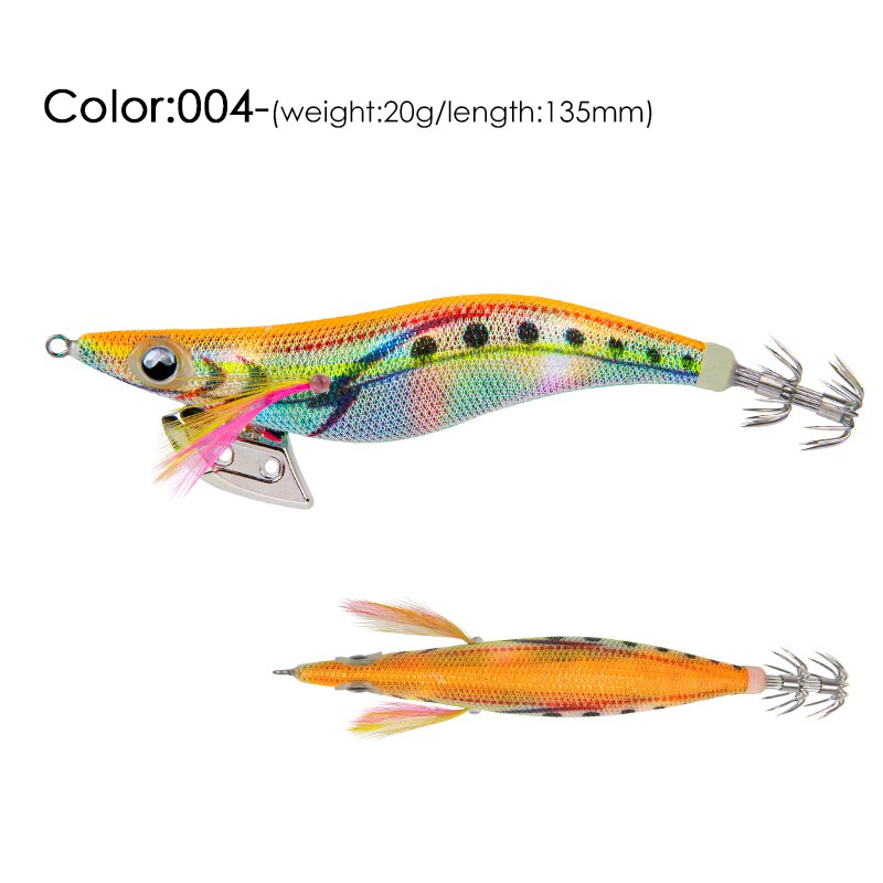 LETOYO 2022 3.5S# Eging Fishing Squid Lure 20g Artificial Jigging Egi for Fishing Cuttlefish Octopus Squid Tackle Lures: 004